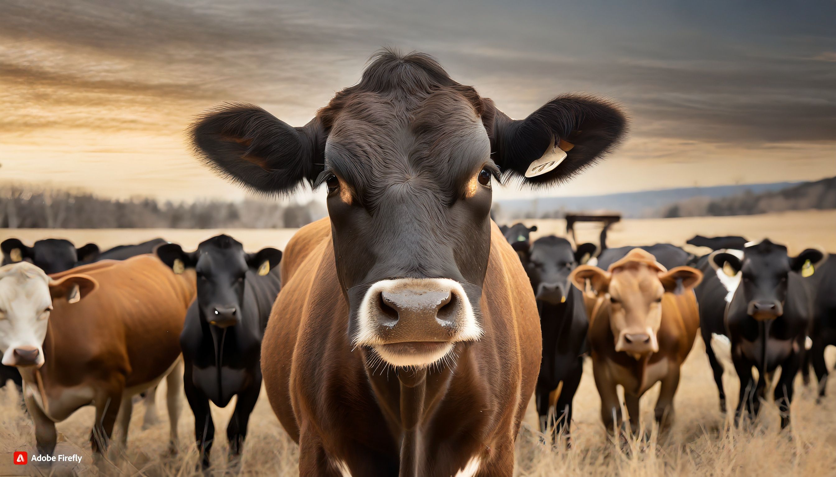 Bold Rancher hero image. Cows in a pasture.